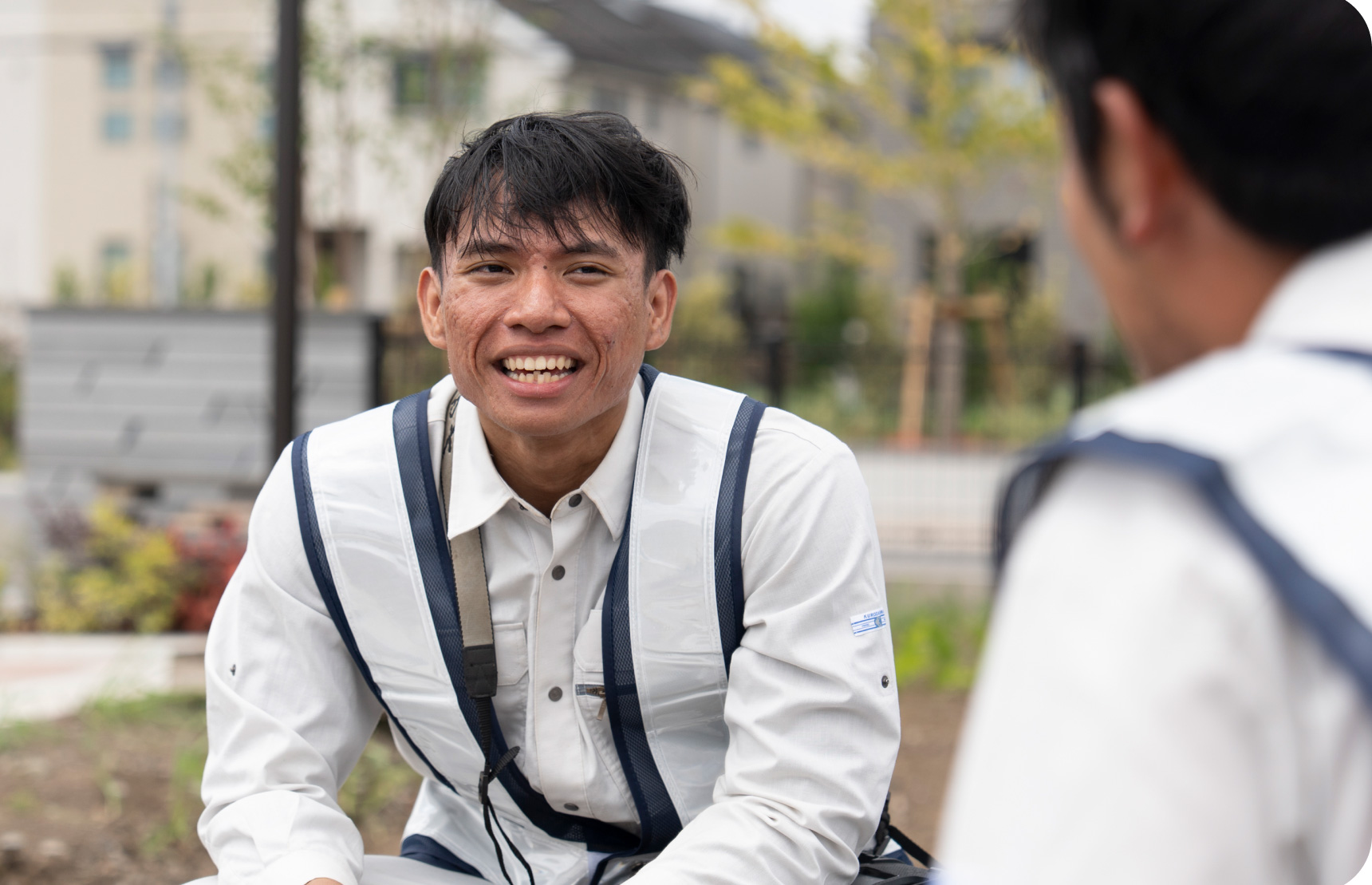 技能実習生との交流で刺激を受けています。